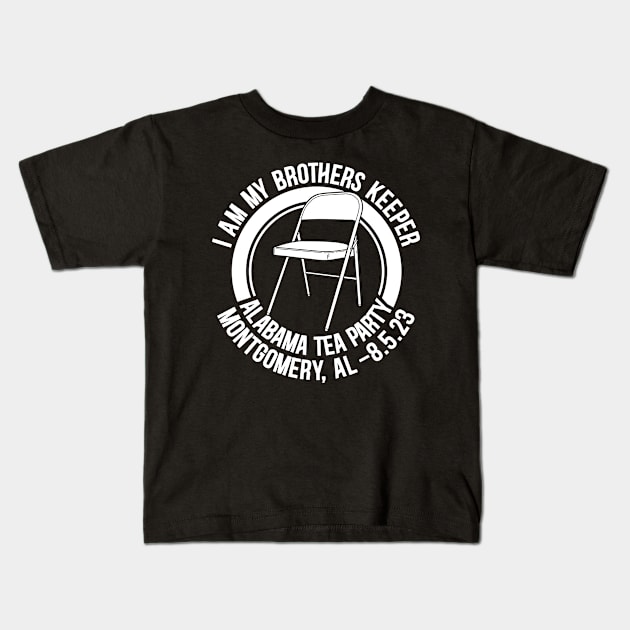 I Am My Brothers Keeper, Montgomery Brawl, Alabama Tea Party Kids T-Shirt by RetroPrideArts